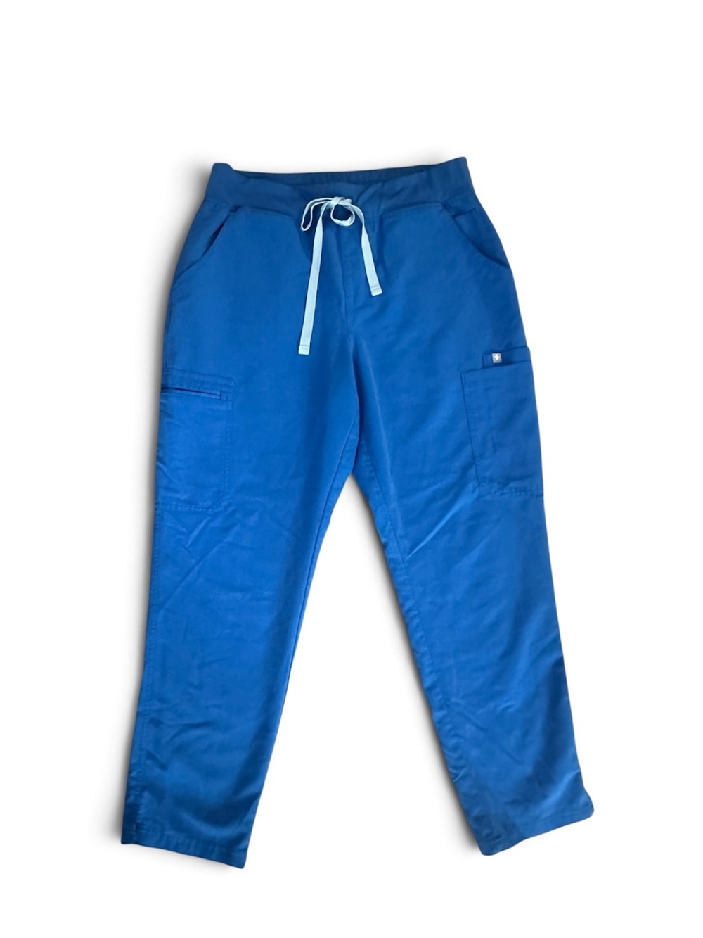 FIGS High Waisted Yola Royal Blue Scrub Pants L Petite